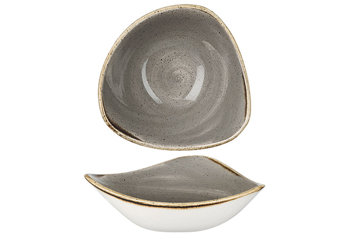 Churchill, Stonecast, Peppercorn Grey, Triangel Bowl, 15,3 cm, 26 cl