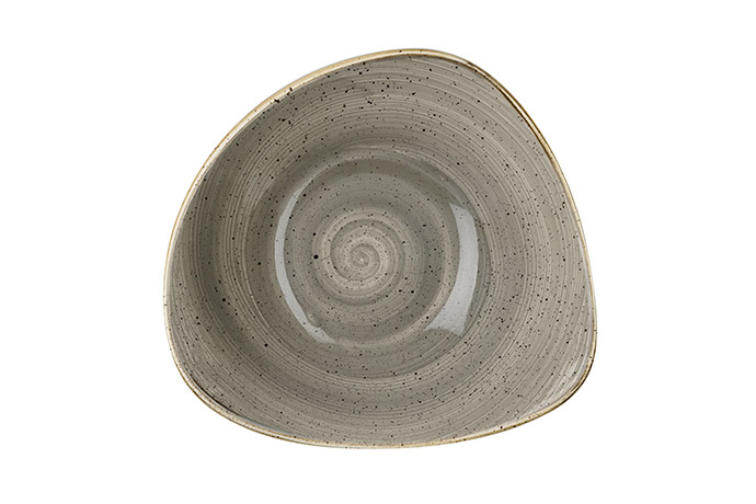 Churchill, Stonecast, Peppercorn Grey, Triangel Bowl, 23,5 cm, 60 cl