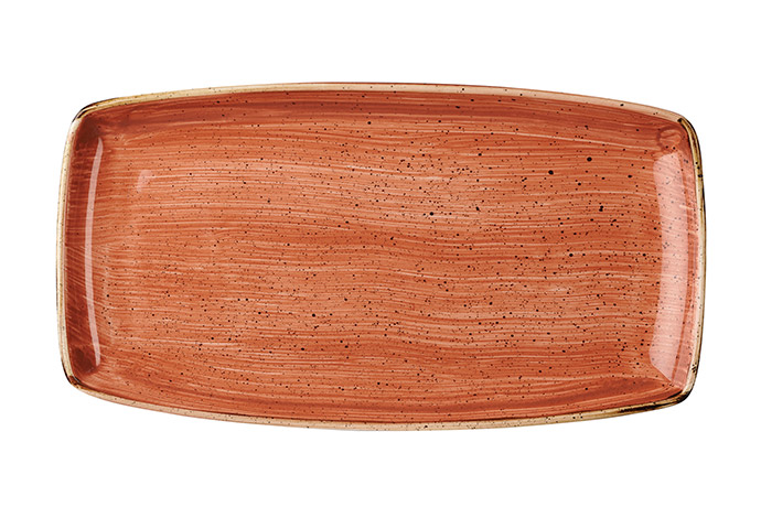 Churchill, Stonecast, Spiced Orange, Teller rechteckig, 35 x 18,5 cm