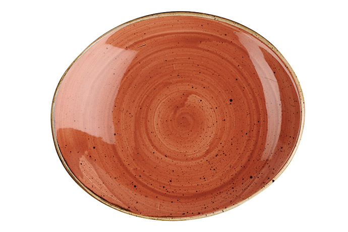 Churchill, Stonecast, Spice Orange, Platte oval, 19,2 cm