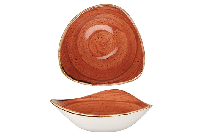 Churchill, Stonecast, Spiced Orange, Triangel Bowl, 15,3 cm, 26 cl