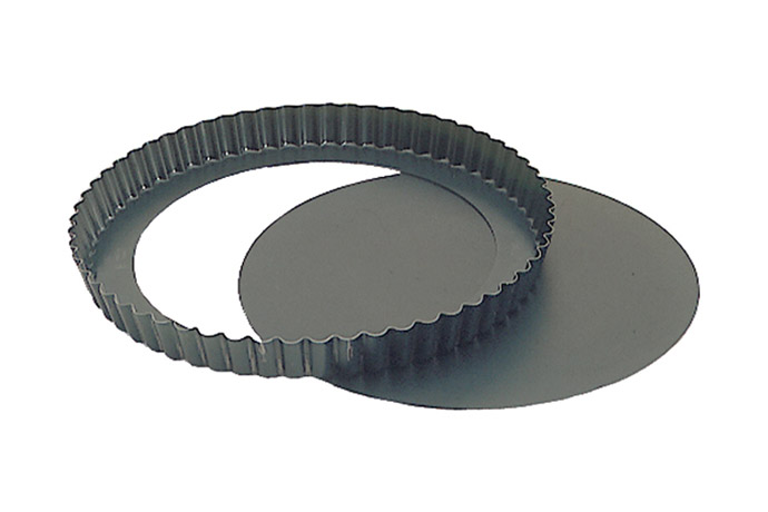 Contacto, Quiche-/Tortenbodenform, antihaft-beschichtetes Stahlblech, loser Boden, 24 cm