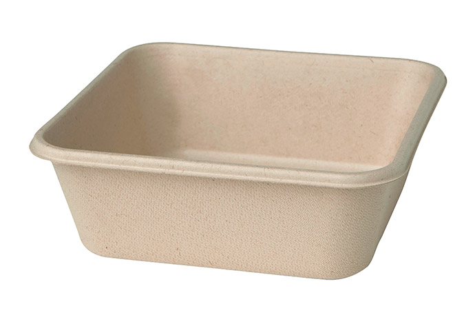 Duni Bagasse-Box, quadratisch, braun, 900 ml