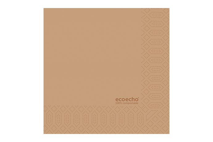 Duni Servietten, 24 x 24 cm, Eco Echo hellbraun
