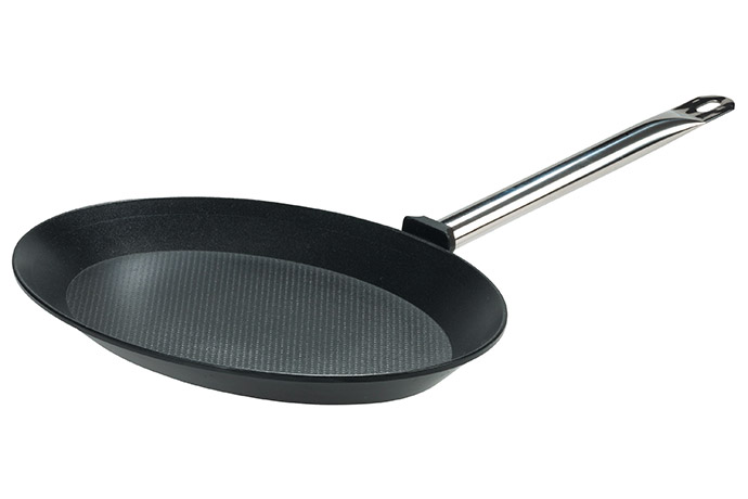 GSW, Serie Titanium, Fischpfanne mit Edelstahlgriff, Induktionsgeeignet, 40 x 28 cm, H 3,5 cm