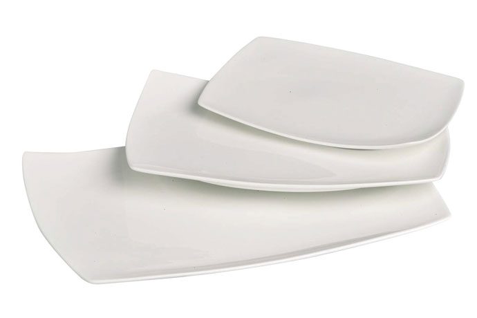 Horeka, Serie Spirit, Platte rechteckig, creme, 35,9 x 24,7 cm