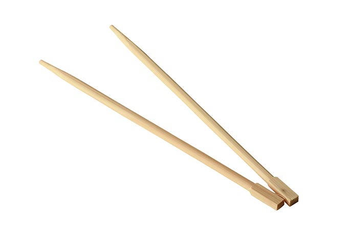 Bambus-Ess-Stäbchen, papiergehüllt, 21 cm