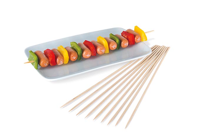 Bambus-Spiesse, einseitig spitz, natur, 20 cm