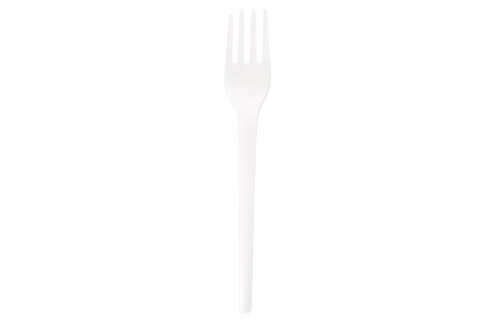Gabel, weiß, 16,5 cm, kompostierbar