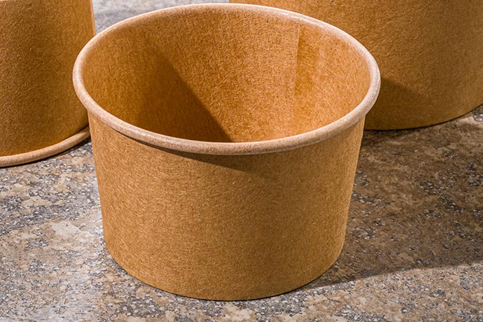 Eisbecher, braun, Kraftpapier mit Beschichtung, 240 ml