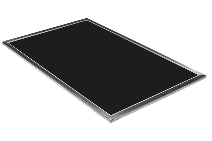Primeware, Gastronorm Präsentationsfläche, Glas schwarz, spiegeleffekt, GN 1/1