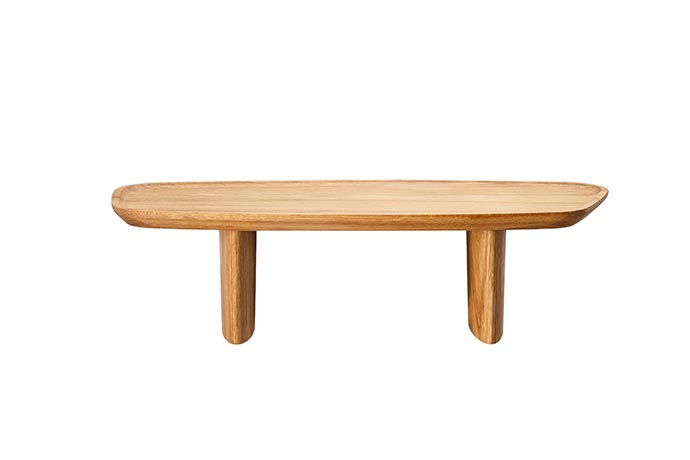 Rosenthal, Serie Junto, Tablett auf Fuß aus Holz, 40 x 17 cm, H 10,5 cm
