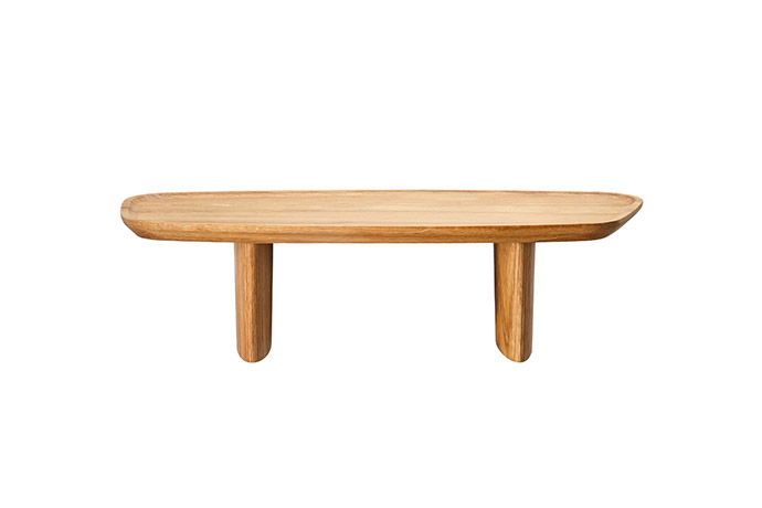 Rosenthal, Serie Junto, Holzbrett auf Fuß, 40 x 17 cm, H 10,5 cm