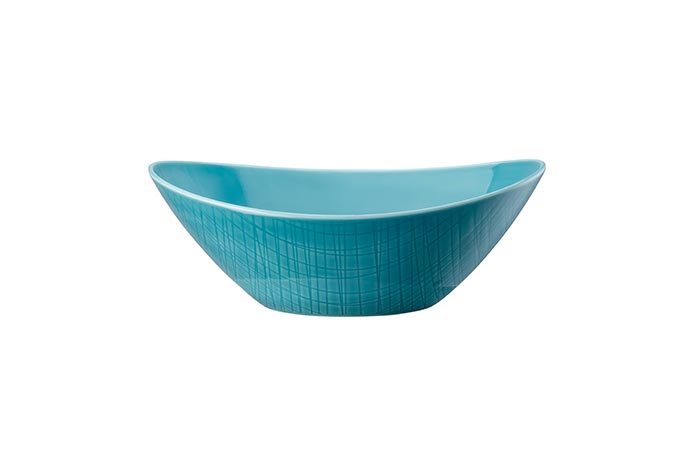 Rosenthal, Serie Mesh, Schale 24 x 12 cm oval , Dekor 405152 Line Aqua