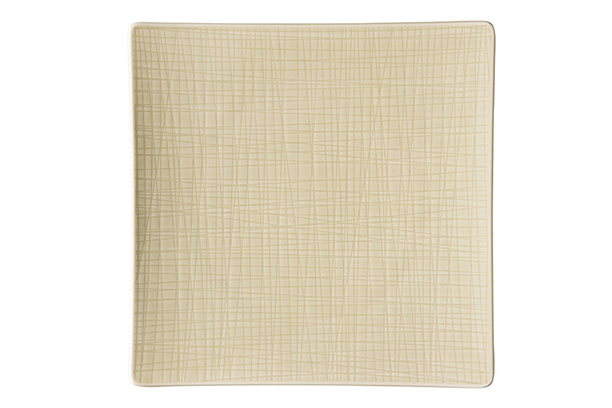Rosenthal, Serie Mesh, Teller flach quadratisch, 27 cm, Dekor Cream