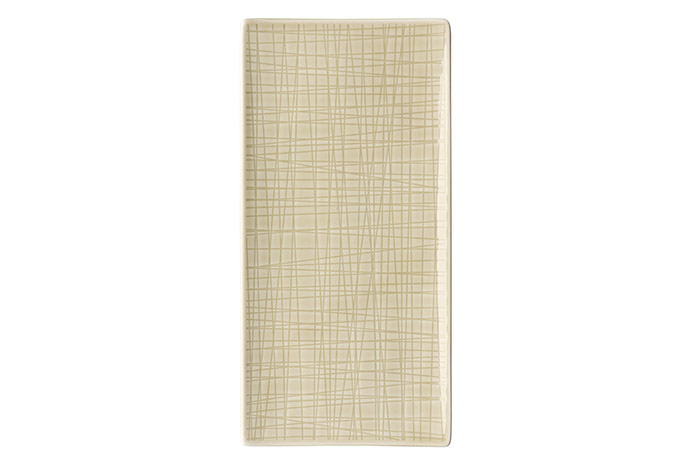Rosenthal, Serie Mesh, Platte flach, 26 x 13 cm, Dekor Cream