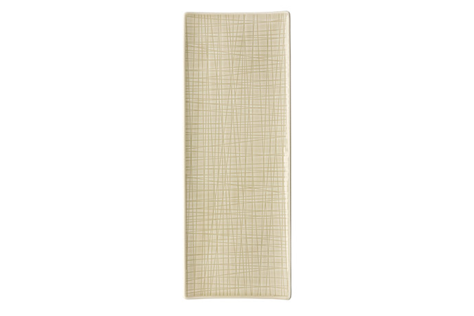 Rosenthal, Serie Mesh, Platte flach, 34 x 13 cm, Dekor Cream