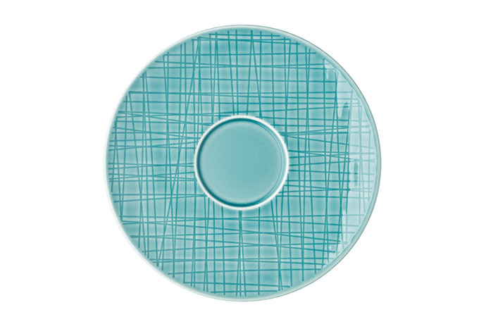 Rosenthal, Serie Mesh, Kaffee-Untertasse, Dekor 405152 Colour Aqua