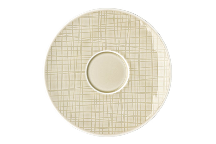 Rosenthal, Serie Mesh, Kaffee -Untertasse, Dekor 405153 Colour Cream