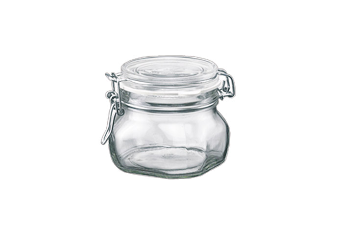 Tabele Roc, Bormioli, Einmachglas, eckig 0,5 l, 10,6 x 10,6 cm, H 10 cm