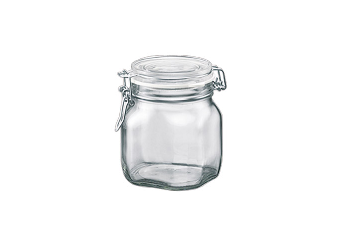 Tabele Roc, Bormioli, Einmachglas, eckig 0,75 l, 10,6 x 10,6 cm, H 13,6 cm