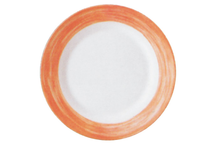 Table Roc, Arcoroc, Serie Brush orange, Teller flach, 25,4 cm