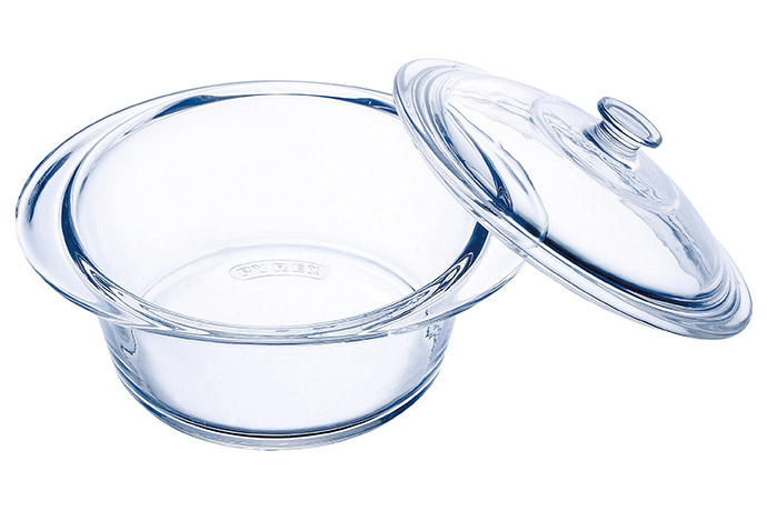 Table Roc, Arcoroc, Glas-Auflauf-Backform rund mit Deckel, H 8 cm, &#216; 13 cm, 0,25 l