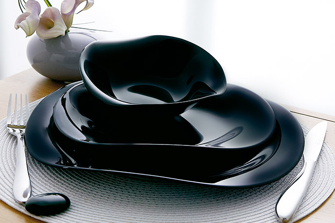 Table Roc, Luminarc, Serie Volare, uni schwarz, Schale 16 cm, 28 cl