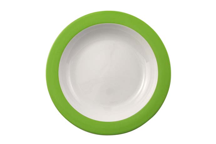 Triptis, Eschenbach, Serie Sistema, Teller tief, 21,5 cm mit Fahne, 0,33 l, Dekor gr&#252;n